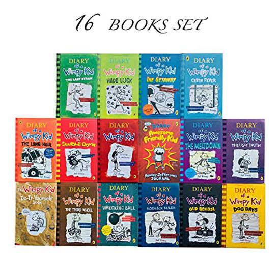 GetUSCart- Jeff Kinney Diary of A Wimpy Kid Collection 1-16 Books Set