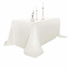 Picture of Ascoza 6pack 90x156 Inch Ivory Rectangular Tablecloth in Polyester Fabric for Wedding/Banquet/Restaurant/Parties