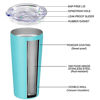 Picture of VEGOND 20oz Tumbler Bulk with Lid and Straw 12 Pack, Stainless Steel Vacuum Insulated Tumbler, Double Wall Coffee Cup Travel Mug, River Green