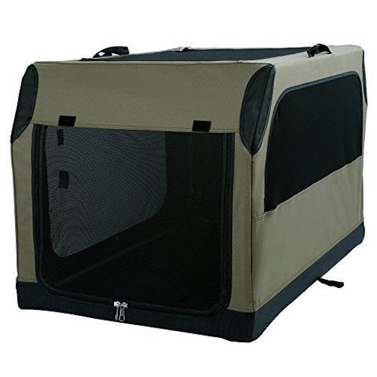 GetUSCart A4Pet Collapsible Dog Crate and Kennel Soft Sided Large Pet Carrier with Leak Proof Bottom for Indoor Outdoor Home Travel Use
