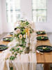 Picture of SoarDream Ivory Wedding Table Runner 10 Packs 27.5x120 Inches Long Sheer Table Runner for Banquet Party Top Table Decoration