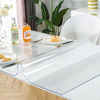 Picture of LovePads 1.5mm Thick 42 x 96 Inches Clear Table Cover Protector, Table Protector for Dining Room Table, Clear Table Cloth Cover, Table Pad for Kitchen Wood Grain