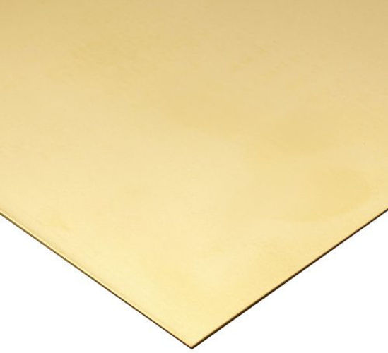 Picture of 260 Brass Sheet, Unpolished (Mill) Finish, H02 Temper, ASTM B36, 0.010" Thickness, 12" Width, 24" Length