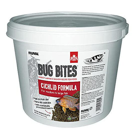 GetUSCart Fluval Bug Bites Cichlid Fish Food Pellets for Medium