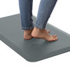 Picture of KANGAROO 3/4" Thick Superior Comfort, Relieves Pressure, All Day Ergonomic Stain Resistant Floor Rug Anti Fatigue Cushion Mat, Durable Standing Desk, Foam Pad Mats Kitchen, Office,70x24, Gray