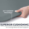 Picture of KANGAROO 3/4" Thick Superior Comfort, Relieves Pressure, All Day Ergonomic Stain Resistant Floor Rug Anti Fatigue Cushion Mat, Durable Standing Desk, Foam Pad Mats Kitchen, Office,70x24, Gray
