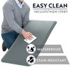 Picture of KANGAROO 3/4" Thick Superior Comfort, Relieves Pressure, All Day Ergonomic Stain Resistant Floor Rug Anti Fatigue Cushion Mat, Durable Standing Desk, Foam Pad Mats Kitchen, Office,70x24, Gray