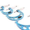 Picture of 4 Pcs Professional Premium Outside Micrometer Precision Machinist Tool Set 0-1"/1-2"/2-3"/3-4" Measuring Range Included 0.0001" Graduation