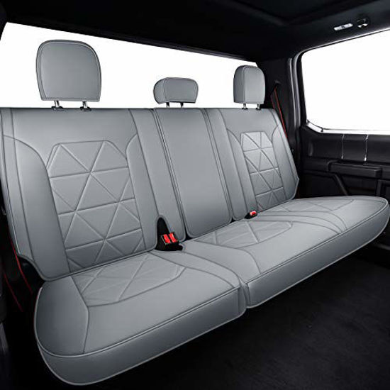 Getuscart Luckyman Club Back Seat Covers Fit For 2018 2020 F150 Crew Cab F250 F350 F450 Superduty With Faux Leather Waterproof F1 Gray Rear - 2020 F 150 Car Seat Covers Getuscart Luckyman Club Back Seat Covers Fit For 2018 2020 F150 Crew Cab F250 F350 F450 Superduty With Faux Leather Waterproof F1 Gray Rear - 2020 F 150 Car Seat Covers