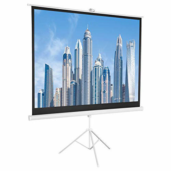 GetUSCart- AmazonBasics 4:3 Portable Projector Screen - 100 Inch, White