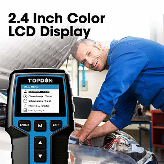 topdon car battery tester 12v 24v load tester bt200