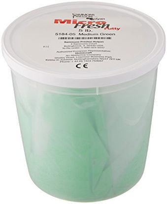 Picture of Sammons Preston - 48652 Micro-Fresh Putty, Antibacterial, Antifungal, and Antimicrobial Therapy Putty for Hands and Feet Exercises, Color Coded Non-Toxic Clay, Medium, Green, 5 Pounds