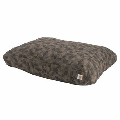 Picture of Carhartt Durable Canvas Dog Bed, Premium Pet Bed with Water-Repellent Coating, Medium, Tarmac Duck Camo