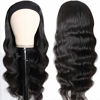 Picture of Higher Body Wave Headband Human Hair Wig 22 Inch Glueless None Lace Front Wig Brazilian Virgin Hair Wear and Go Wigs for Black Women 150% Density Wigs Natural Color