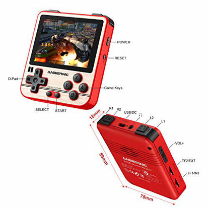 Picture of BAORUITENG RG280V Handheld Game Console with Opening Linux Tony System 64Bit 2.8inch IPS Screen , Retro Game Console with 64 TF Card 5000 Classic Games Portable Video Game Console