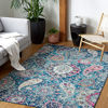 Picture of SAFAVIEH Madison Collection MAD600M Boho Chic Glam Paisley Non-Shedding Living Room Dining Bedroom Area Rug 5'1" x 7'6" Blue/Grey