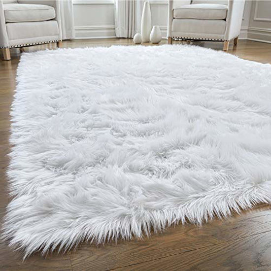 Gorilla Grip Fluffy Faux Fur Rug, Machine Washable Soft Furry Area Rugs,  Rubber Backing, Plush Floor Carpets for Baby Nursery, Bedroom, Living Room  Shag Carpet, Home Decor, 2x8 Runner, Frosted Tips 