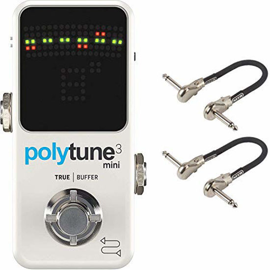 TC Electronic Polytune 3 Mini Bundle with 2 MXR Patch Cables