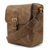 Picture of MegaGear Torres Mini MG1702 Genuine Leather Camera Messenger Bag for Mirrorless, Instant and DSLR Cameras - Mink
