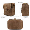 Picture of MegaGear Torres Mini MG1702 Genuine Leather Camera Messenger Bag for Mirrorless, Instant and DSLR Cameras - Mink