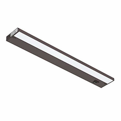 Picture of GETINLIGHT 3 Color Levels Dimmable LED Under Cabinet Lighting with ETL Listed, Warm White (2700K), Soft White (3000K), Bright White (4000K), Bronze Finished, 24-inch, IN-0210-3-BZ