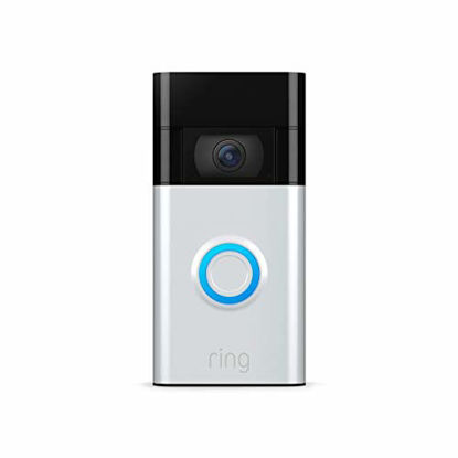 Picture of Ring Video Doorbell - newest generation, 2020 release - 1080p HD video, improved motion detection, easy installation - Satin Nickel