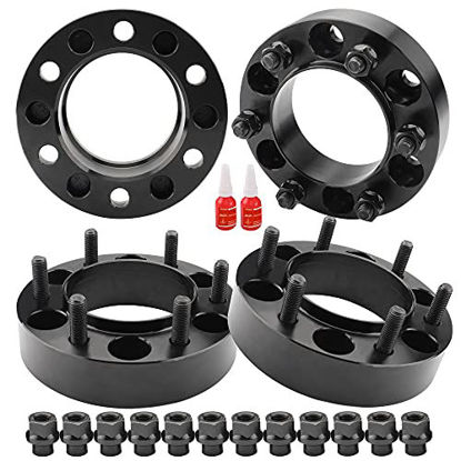 Picture of 4 PCS 1.25 inch 6x5.5 Hub Centric Wheel Spacers with Extend Lug Nuts for Tacoma 4Runner Tundra Fortuner Ventury GX470 GX460, 1.25" Forged 6x139.7mm Wheel Spacer with 12x1.5 Studs & 106mm Center Bore