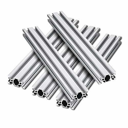 Picture of 5pcs 1000mm V Slot 2040 Aluminum Extrusion European Standard Anodized Linear Rail for 3D Printer Parts and CNC DIY Silver(1000mm)