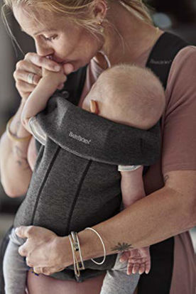 Picture of BABYBJÖRN Baby Carrier Mini, 3D Jersey, Charcoal Gray