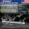 Picture of LED Light Bar 30 inch 4WDKING IP68&IP69K Waterproof USA Design Premium LED Combo Off Road Work Light Truck Fog Lamp Mount on Front Bumper and Grille, Compatible for Ford F150 Tacoma Jeep Wrangler