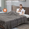 Picture of Degrees Of Comfort [Advanced] Microplush Electric Blanket Full Size W/ Auto Shut Off | Heating Blankets for Bed & Living Room | Single Controller | Machine Washable | UL Certified - Full, Grey