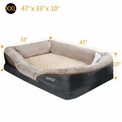 Picture of JOYELF XXLarge Memory Foam Dog Bed, Orthopedic Dog Bed & Sofa with Removable Washable Cover Dog Sleeper for Large Dogs