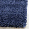 Picture of SAFAVIEH Milan Shag Collection SG180 Solid Non-Shedding Living Room Bedroom Dining Room Entryway Plush 2-inch Thick Runner, 2' x 18' , Navy