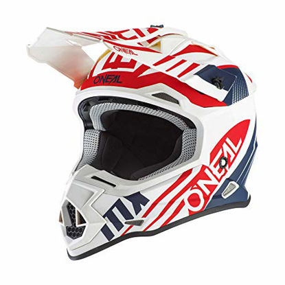 Picture of O'Neal 2 Series Unisex-Adult Off-Road Helmet (White/Blue/Red, Small)