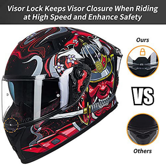GetUSCart ILM Motorcycle Helmet Full Face with Pinlock Compatible