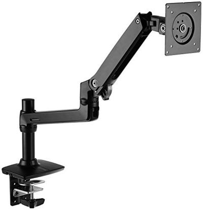 Picture of Amazon Basics Single Monitor Stand - Lift Engine Arm Mount, Aluminum - Black