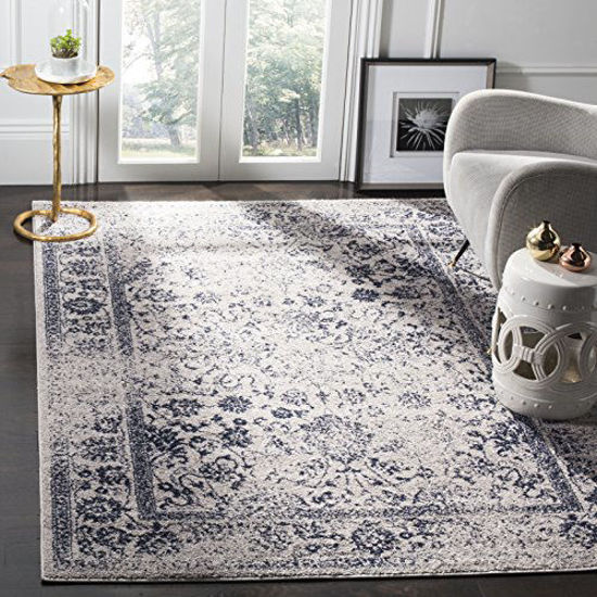 Picture of SAFAVIEH Adirondack Collection ADR109P Oriental Distressed Non-Shedding Living Room Bedroom Dining Home Office Area Rug, 6' x 9', Grey / Navy