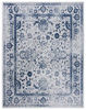 Picture of SAFAVIEH Adirondack Collection ADR109P Oriental Distressed Non-Shedding Living Room Bedroom Dining Home Office Area Rug, 6' x 9', Grey / Navy