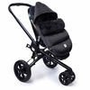 Picture of 7 A.M. Enfant PlushPOD Stroller and Car Seat Footmuff, Convertible into a Single Panel Cover (Black Plush, Medium/Large)