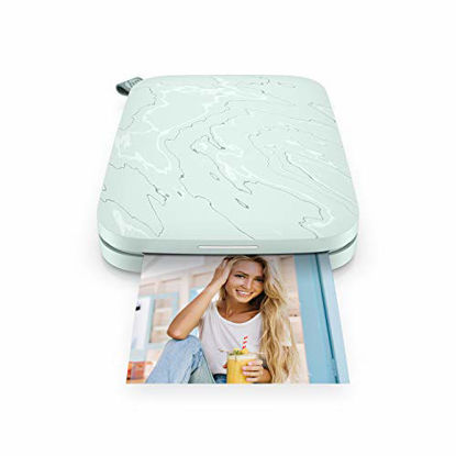 Picture of HP Sprocket Select Portable Instant Photo Printer for Android and iOS Devices (Sea Mist) Starter Bundle