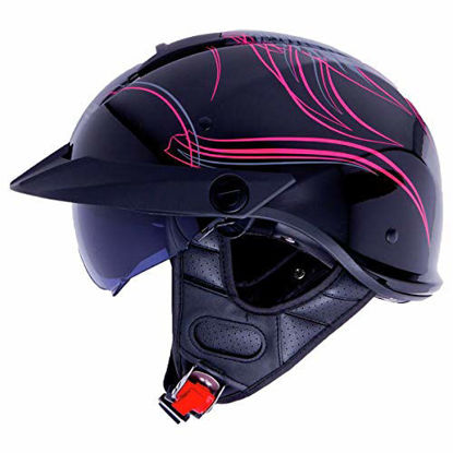 Picture of LS2 Helmets Rebellion Motorcycle Half Helmet (Wheels & Wings - Small)