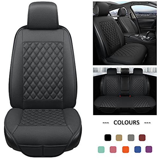 GetUSCart- Black Panther Full Set Car Seat Covers, Luxury Car Seat  Protectors Universal Anti-Slip Seat Cover for 5-Seater Models, Diamond  Pattern (Black)