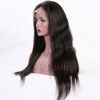 Picture of KUN Hair 360 Lace Wigs Natural Straight Brazilian Virgin Human Hair Wigs with Pre Plucked Natural Hairline, Slightly Bleached Knots 150% Density Wigs with Baby Hair for Women Natural Color 14 Inches