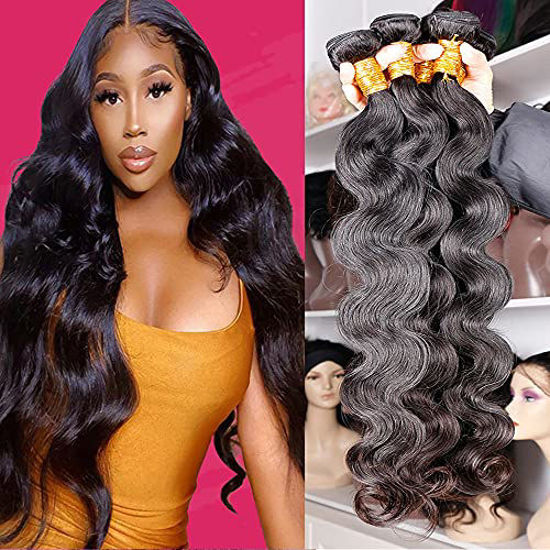 GetUSCart- DFX Hair Long Body Wave Human Hair Bundles 26 24 22 20 inch 4 Bundles of 9A Grade Unprocessed Virgin Brazilian Body Wave Hair Weave Bundles Natural Black Wavy Hair Extensions GetUSCart- DFX Hair Long Body Wave Human Hair Bundles 26 24 22 20 inch 4 Bundles of 9A Grade Unprocessed Virgin Brazilian Body Wave Hair Weave Bundles Natural Black Wavy Hair Extensions