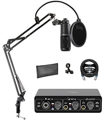 Condenser Recording Mic for Laptop Mac or Windows Souidmy USB Microphone Professional Studio Mics Computer Microphones with Headphone Monitoring 3.5mm Jack Black 