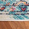 Picture of SAFAVIEH Madison Collection MAD473B Boho Chic Medallion Distressed Non-Shedding Dining Room Entryway Foyer Living Room Bedroom Area Rug, 9' x 9' Round, Cream / Blue