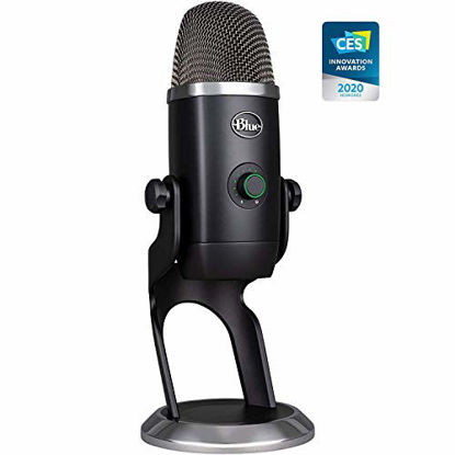 Picture of Blue Yeti X Professional Condenser USB Microphone with High-Res Metering, LED Lighting & Blue Voice Effects for Gaming, Streaming & Podcasting On PC & Mac (Renewed)