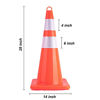 Picture of [ 12 Pack ] 28" Traffic Cones Plastic Road Cone PVC Safety Road Parking Cones Weighted Hazard Cones Construction Cones Orange Parking Barrier Safety Cones Traffic Cones with Hand-held Ring (12)