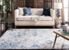 Picture of SAFAVIEH Madison Collection MAD611C Boho Chic Floral Medallion Trellis Distressed Non-Shedding Living Room Dining Bedroom Area Rug 8' x 8' Square White/Royal Blue
