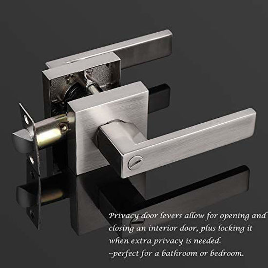 GetUSCart 8 Pack Probrico Square Privacy Door Levers Door Lock